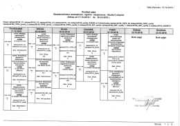 Page 1 Rozkład zajęć Bezpieczeństwo wewnętrzne