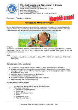 Pedagogika Marii Montessori