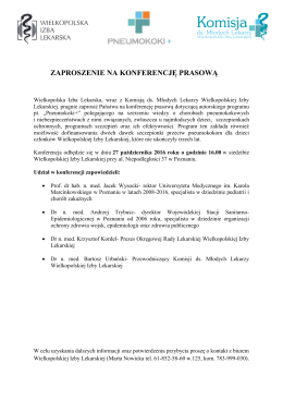zaproszenie na konferencję prasową