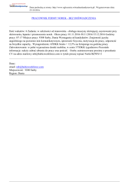 pracownik fermy norek - bez doświadczenia