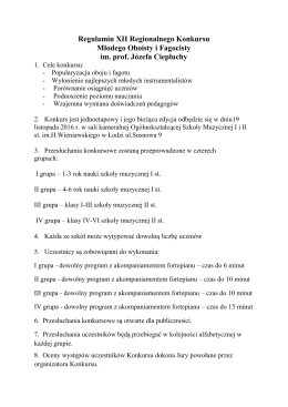 XII &ndash; konkurs oboj-fagot regulamin (plik PDF)
