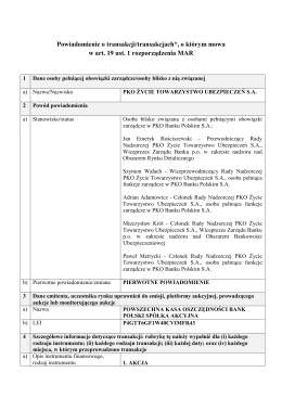 powiadomienie transakcje PKO Zycie