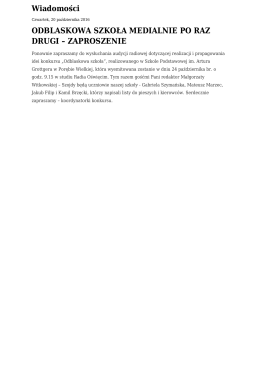 Wersja PDF - Szkoła Podstawowa w Porębie Wielkiej