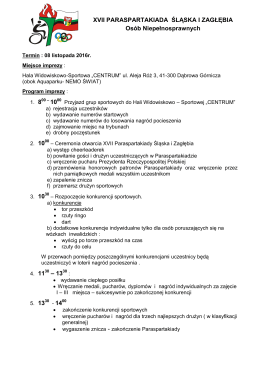 Program XVII Paraspartakiady