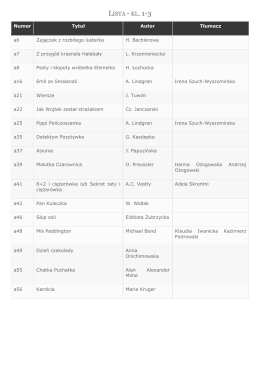 LISTA - KL. 1-3