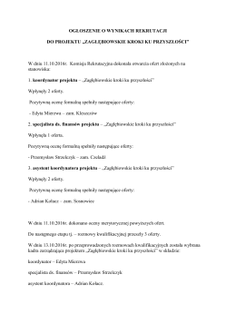 ZAGŁĘBIOWSKIE KROKI KU PRZYSZŁOŚCI