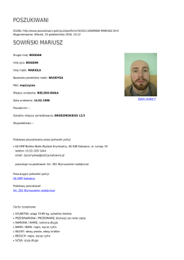 Generuj PDF - Poszukiwani
