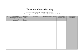 Formularz konsultacyjny