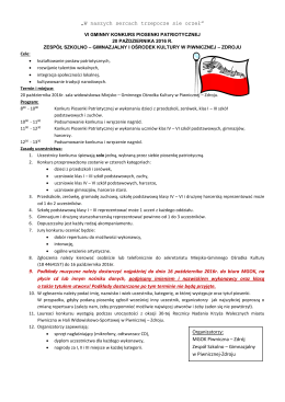 VI Gminny Konkurs Piosenki Patriotycznej - Piwniczna