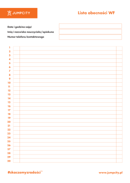 Lista obecności WF