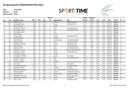 ćwierćmaraton policki - Sport-Time
