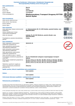 wyciąg z CEIDG
