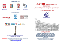 program xxviii radomskich dni techniki