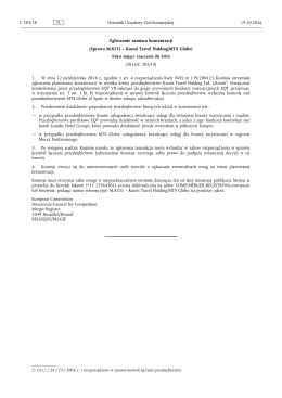 Zgłoszenie zamiaru koncentracji