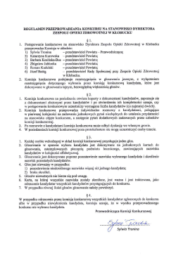 Regulamin konkursu