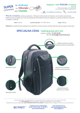 SPECJALNA CENA realizacja ju&iquest; od 1 szt.