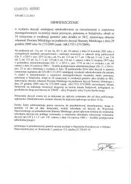 Treść obwieszczenia