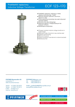 Page 1 Przekładnik napięciowy =O |- 1 23 –1 70 Inductive Voltage