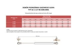 Dob&oacute;r podnośnika gazowego