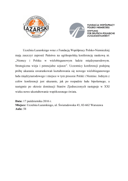 Uczelnia Łazarskiego wraz z Fundacją Współpracy