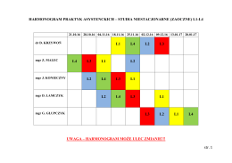 Harmonogram praktyk st. niestacjonarne L1-L4