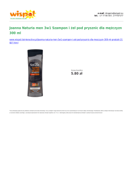 JOANNA NAT.MEN ZEL P/PR 3W1 ODŚW.300 ML 5.80 zł