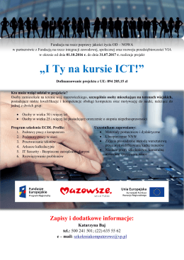 I Ty na kursie ICT!