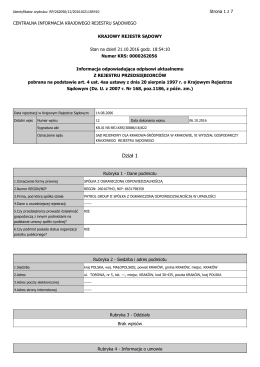 wyciąg z KRS