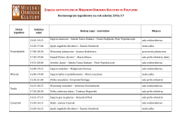 ZAJĘCIA ARTYSTYCZNE W MIEJSKIM OŚRODKU KULTURY W