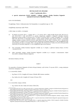 DECYZJA RADY (UE) 2016/ 1860