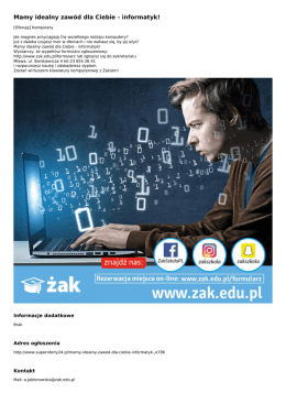 Mamy idealny zaw&oacute;d dla Ciebie - informatyk!