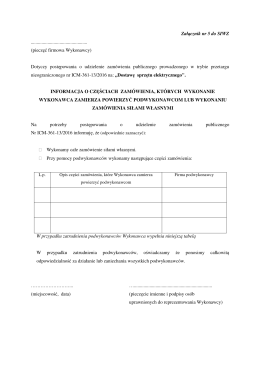 Załącznik nr 5 do SIWZ
