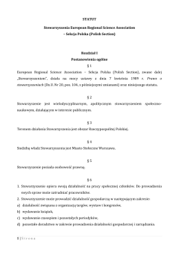 Statut ERSA Polska