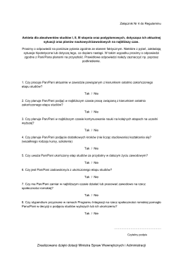 Ankieta - Moje Stypendium