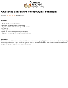 Owsianka z mlekiem kokosowym i bananem