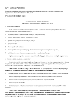 KPP Bielsk Podlaski Praktyki Studenckie