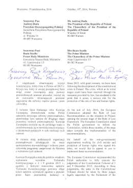 Page 1 Warszawa, 19 października, 2016 October, 19", 2016