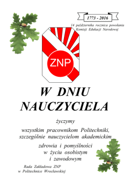 w dniu nauczyciela