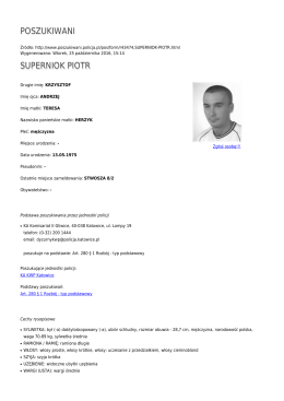 Generuj PDF - Poszukiwani
