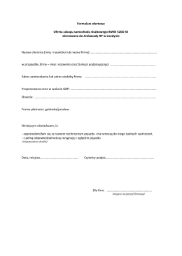 Formularz zgłoszeniowy