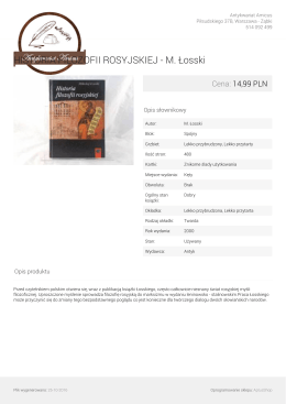 HISTORIA FILOZOFII ROSYJSKIEJ