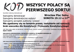 WSZYSCY POLACY SĄ PIERWSZEGO SORTU!