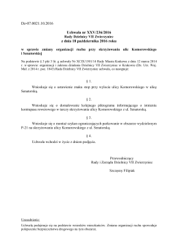 Uchwała nr XXV/236/2016 - Kraków, Dzielnica VII Zwierzyniec
