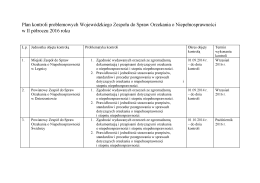 Plan kontroli na II półrocze 2016 r.