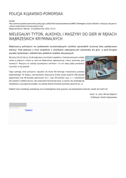 policja kujawsko-pomorska nielegalny tytoń, alkohol i maszyny do