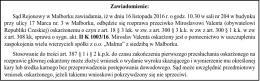 Zawiadomienie: Sąd Rejonowy w Malborku zawiadamia, iż w dniu