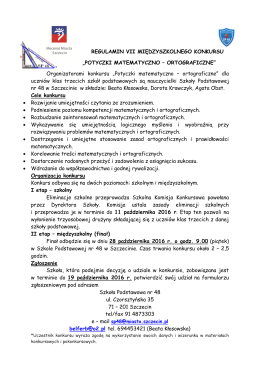 POTYCZKI MATEMATYCZNO &ndash; ORTOGRAFICZNE