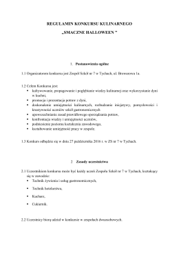 regulamin konkursu kulinarnego &bdquo;smaczne halloween &rdquo;