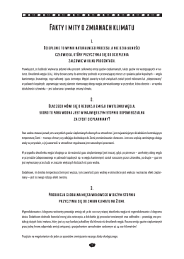 Fakty i mity o zmianach klimatu