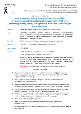 Zmiany w zasadach pisania Gminnego Programu Profilaktyki i